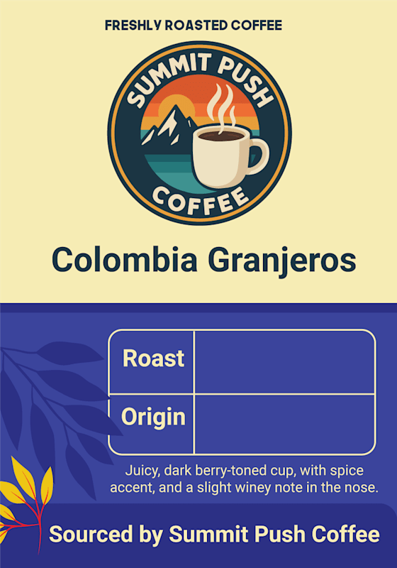 PEAK SPIRIT-(Dark Roast Columbian Huila, Bourbon Variety)